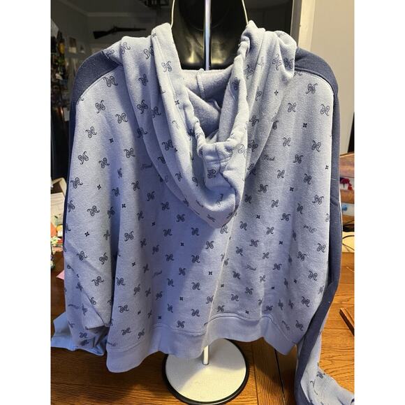 PINK Victoria´s Secret Ivy Fleece Cropped Hoodie Color Dusty Iris Bandana XXL - Picture 6 of 6